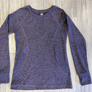 Eddie Bauer Women’s heathered purple long sleeve shirt